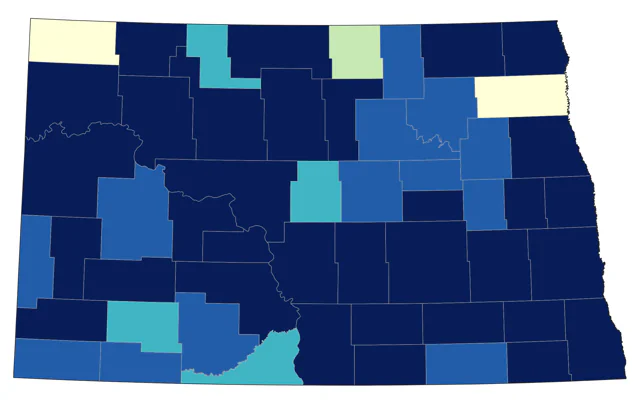 Cooper's Hawk county map