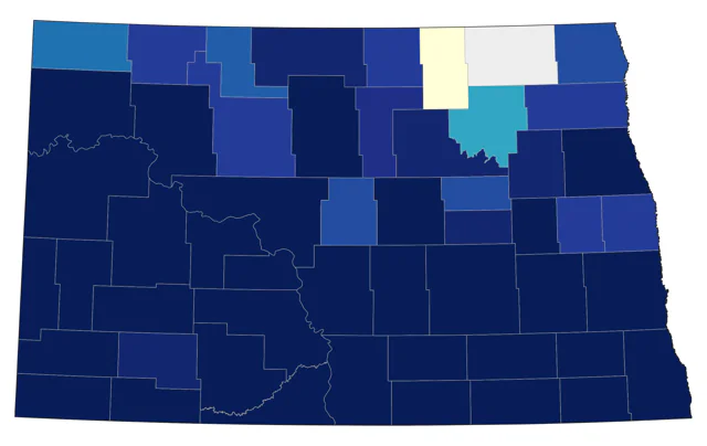 Dickcissel county map