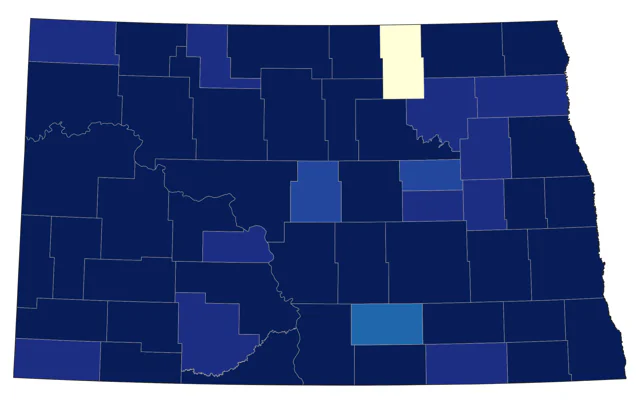Eastern Bluebird county map