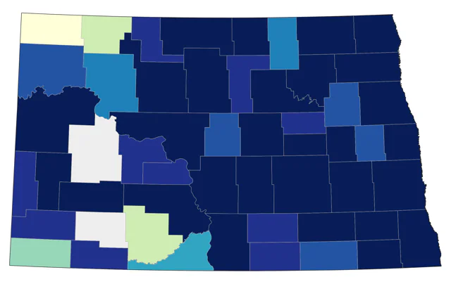 Eastern Phoebe county map