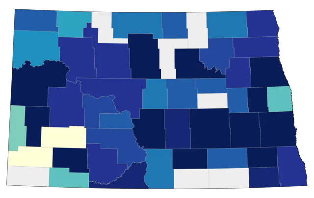 Eastern Screech-Owl county map
