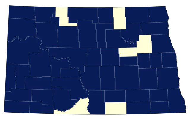 Eastern Warbling Vireo county map