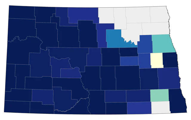 Ferruginous Hawk county map