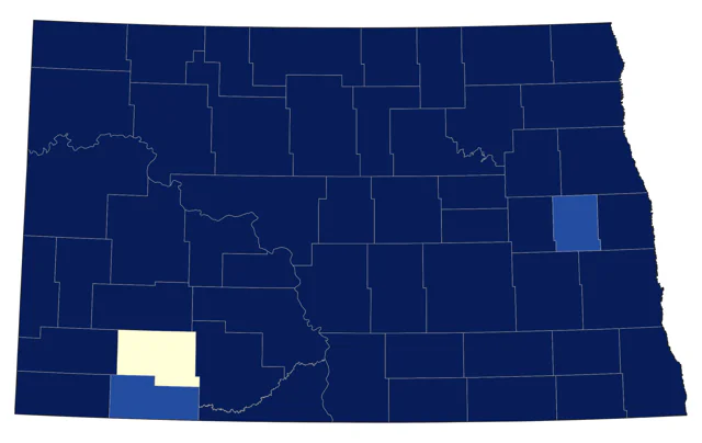 Franklin's Gull county map