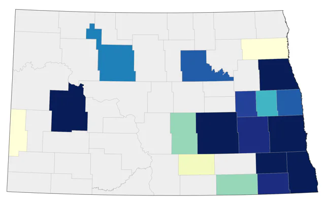 Golden-winged Warbler county map