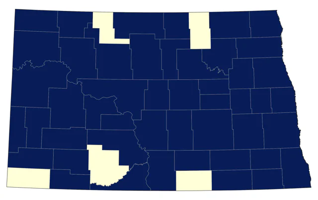 Gray Catbird county map