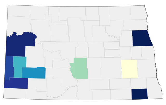 Gray-crowned Rosy-Finch county map