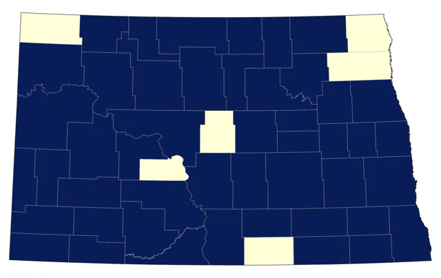 Great Blue Heron county map