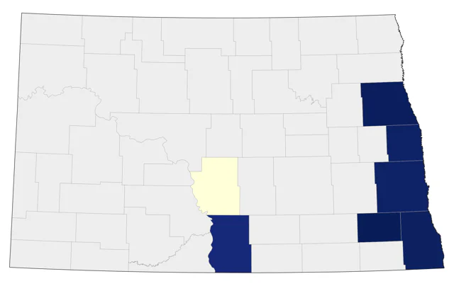 Greater Prairie-Chicken county map