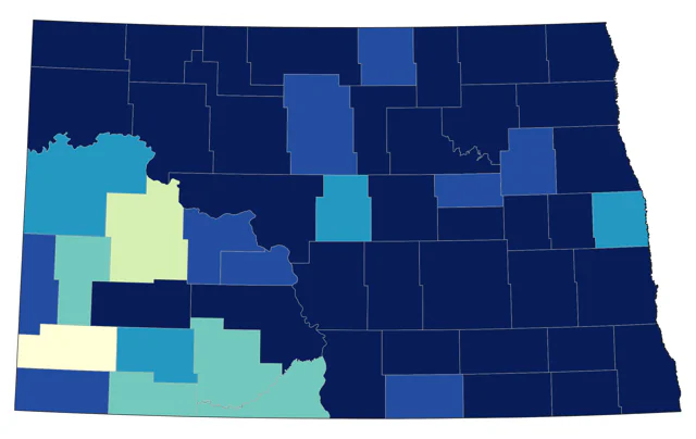 Greater White-fronted Goose county map