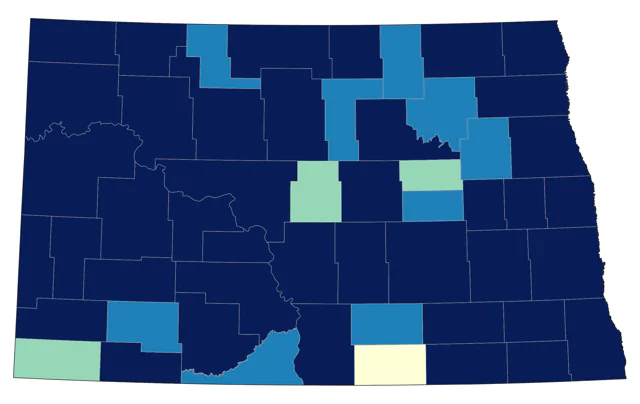 Hairy Woodpecker county map