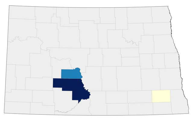 Helmeted Guineafowl county map