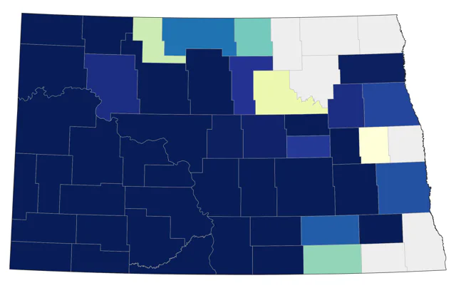 Lark Bunting county map