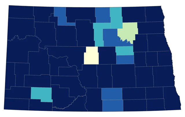 Lark Sparrow county map