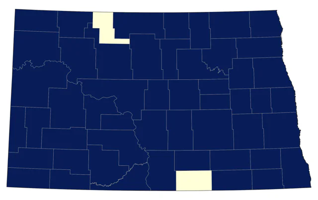 Least Flycatcher county map