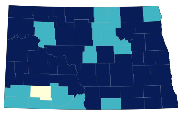 Lesser Yellowlegs county map