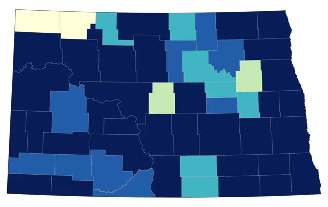 Lincoln's Sparrow county map