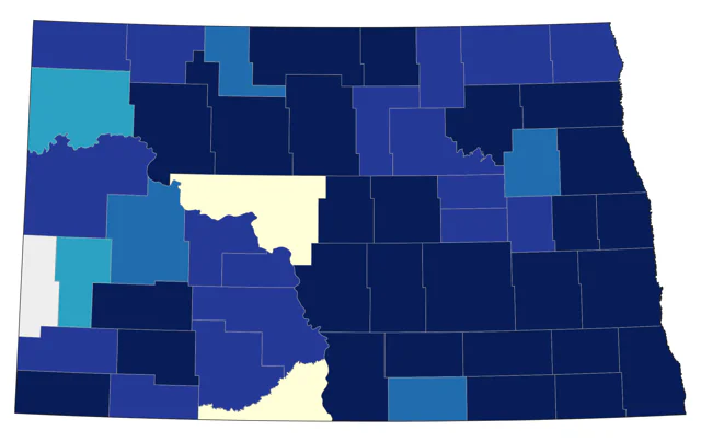 Magnolia Warbler county map