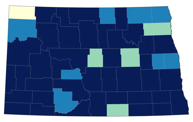 Northern Rough-winged Swallow county map