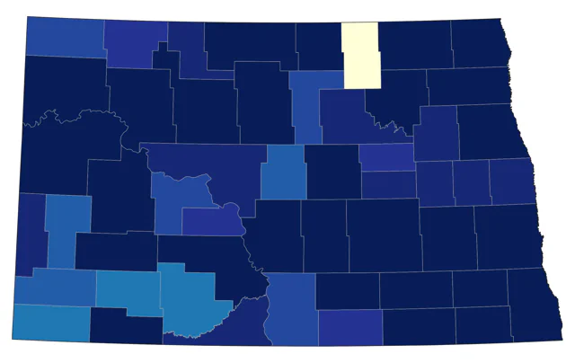 Northern Waterthrush county map