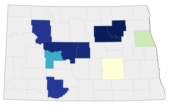 Parasitic Jaeger county map