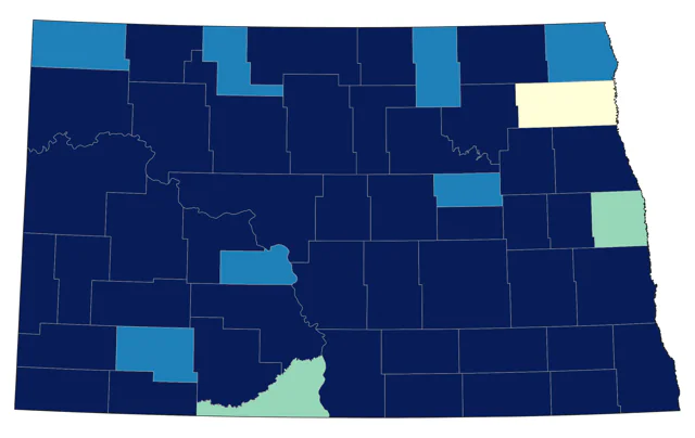 Pied-billed Grebe county map