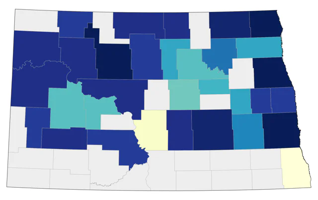 Pine Grosbeak county map