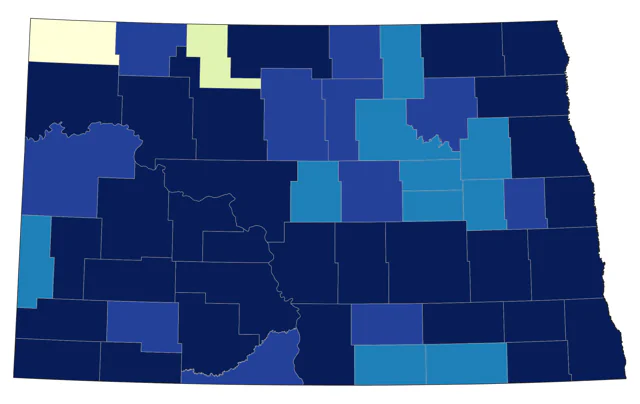 Pine Siskin county map