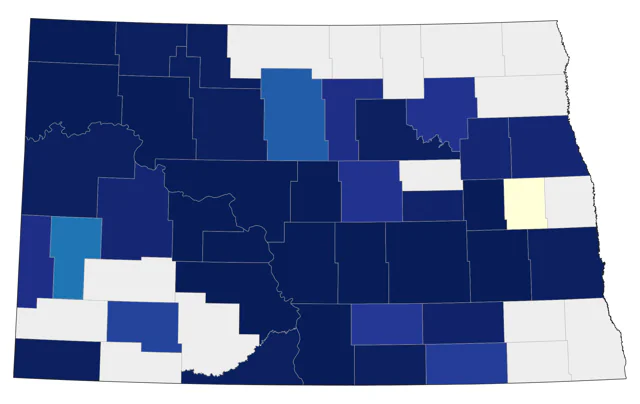 Piping Plover county map