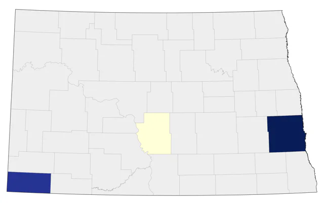 Prairie Warbler county map
