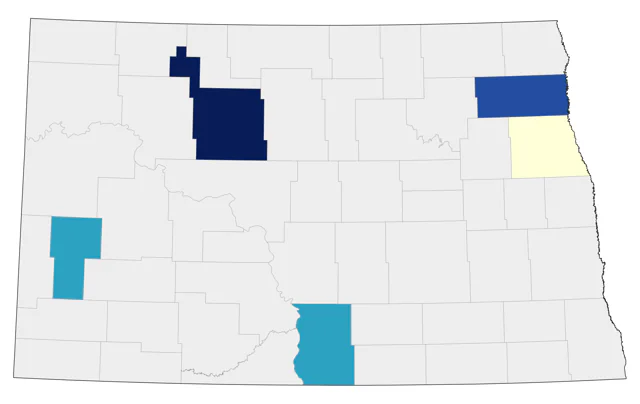 Prothonotary Warbler county map