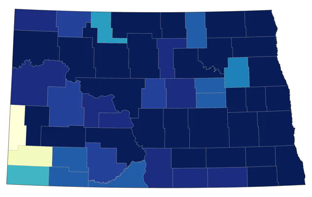 Purple Finch county map