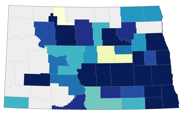 Red-bellied Woodpecker county map