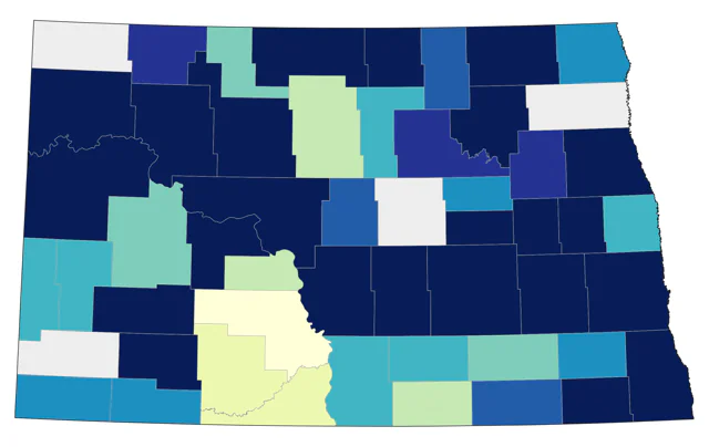 Red-breasted Merganser county map
