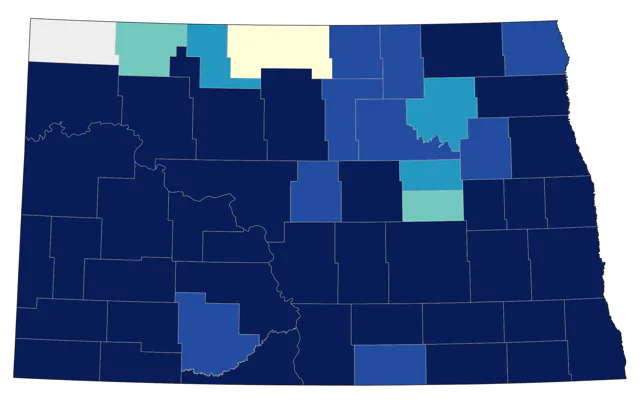 Red-headed Woodpecker county map