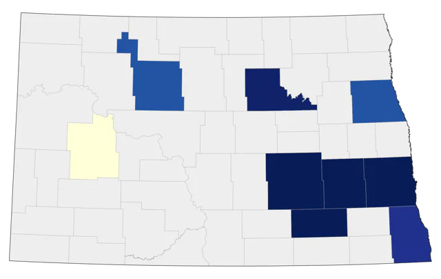 Red-shouldered Hawk county map