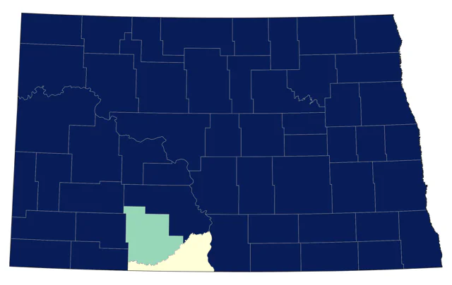 Redhead county map