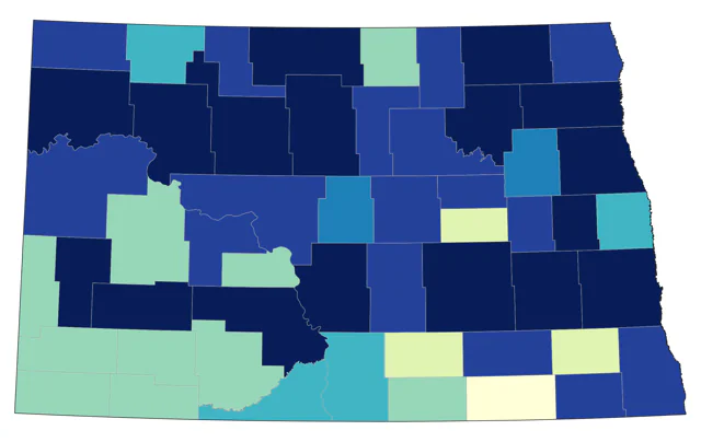 Redpoll county map