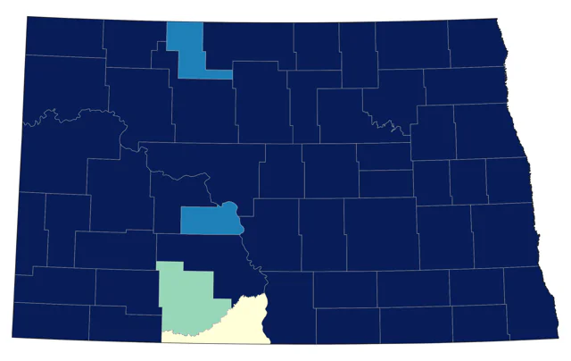 Ring-necked Duck county map