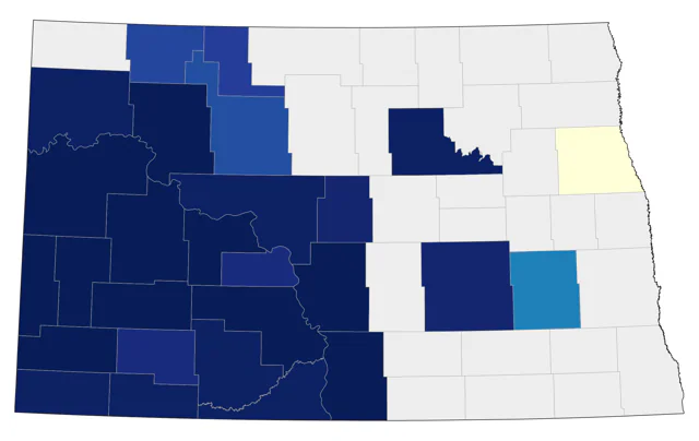 Rock Wren county map