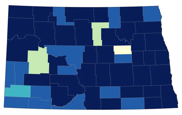 Rough-legged Hawk county map