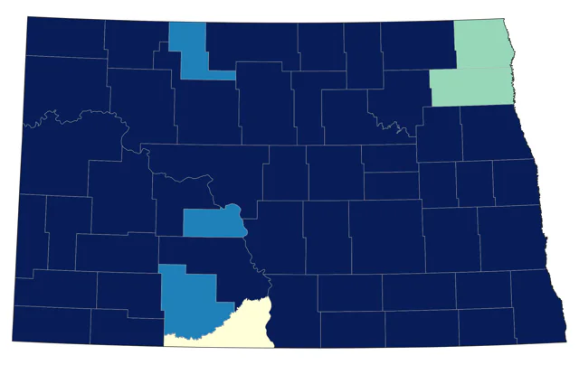 Ruddy Duck county map