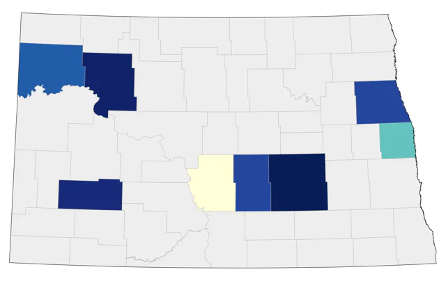 Rufous Hummingbird county map