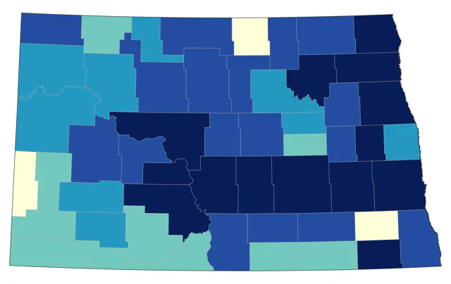 Rusty Blackbird county map