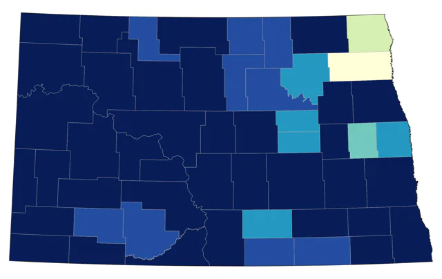Say's Phoebe county map