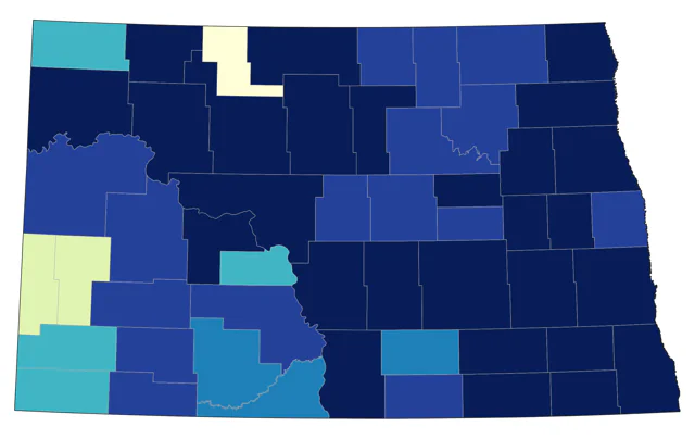 Sedge Wren county map