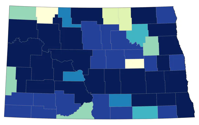 Sharp-shinned Hawk county map