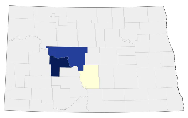 Short-billed Gull county map