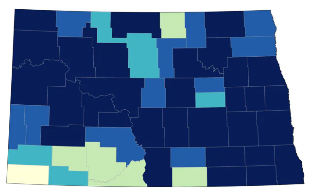 Snow Bunting county map