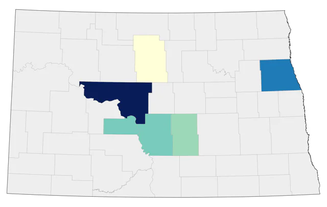 Snowy Plover county map